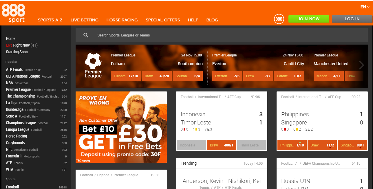 888sport Review - BettingZebra - Helpful info about online Betting