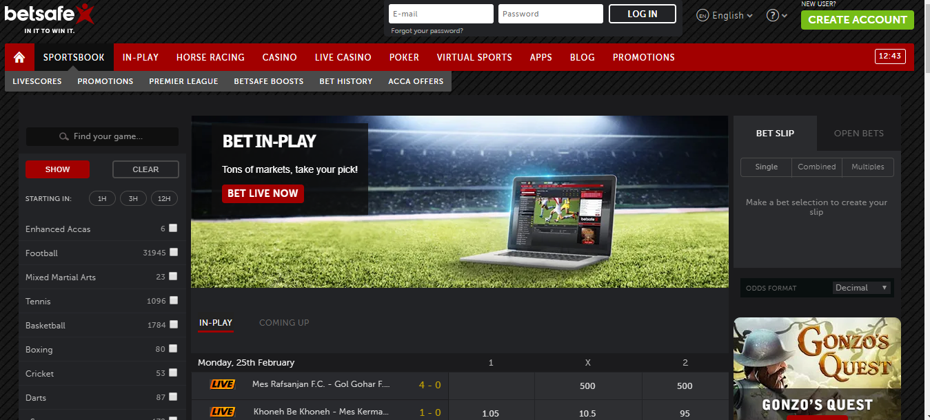 Betsafe Online Bookmaker