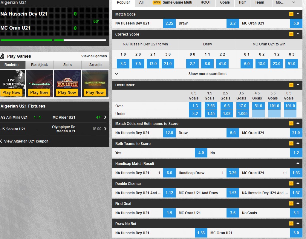 Betting Exchange Example