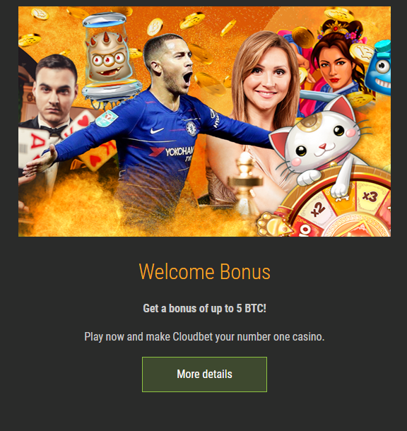 CloudBet Welcome Bonus
