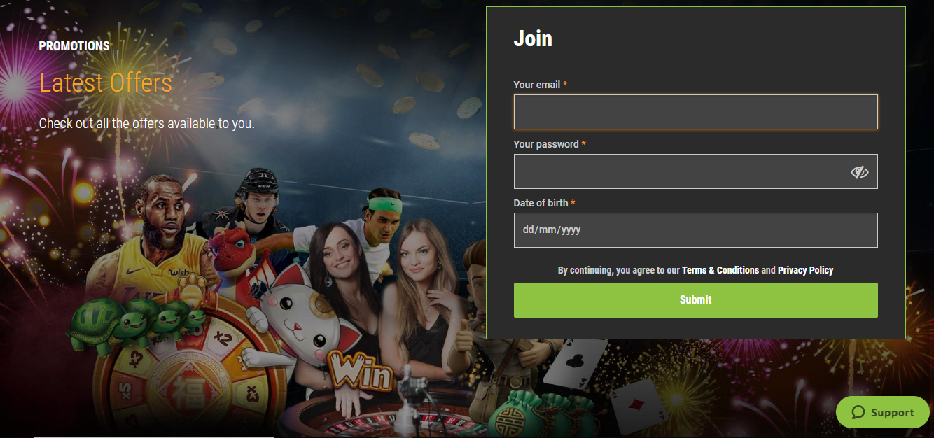 NordicBet Signing Up